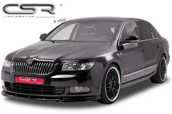 Paupières de phares avants (la paire) pour Skoda Superb II toutes carrosseries (2008-06/2013) - Fabriqué en ABS (à peindre)