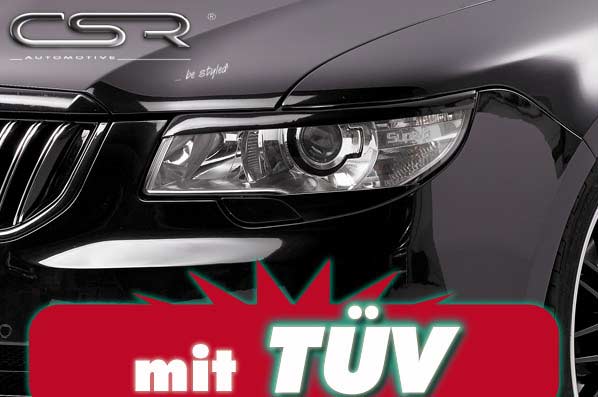 Paupières de phares avants (la paire) pour Skoda Superb II toutes carrosseries (2008-06/2013) - Fabriqué en ABS (à peindre)