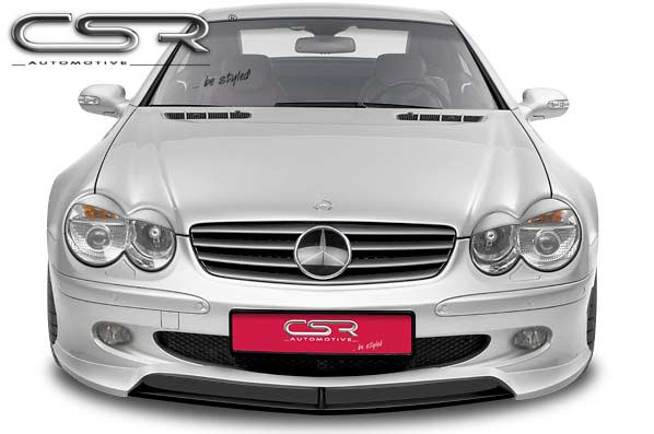 Paupières de phares avants (la paire) pour Mercedes Benz SL R230 toutes carrosseries (2001-2008) - Fabriqué en ABS (à peindre)
