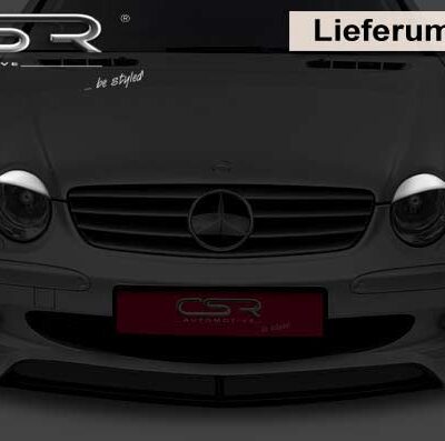 Paupières de phares avants (la paire) pour Mercedes Benz SL R230 toutes carrosseries (2001-2008) - Fabriqué en ABS (à peindre)