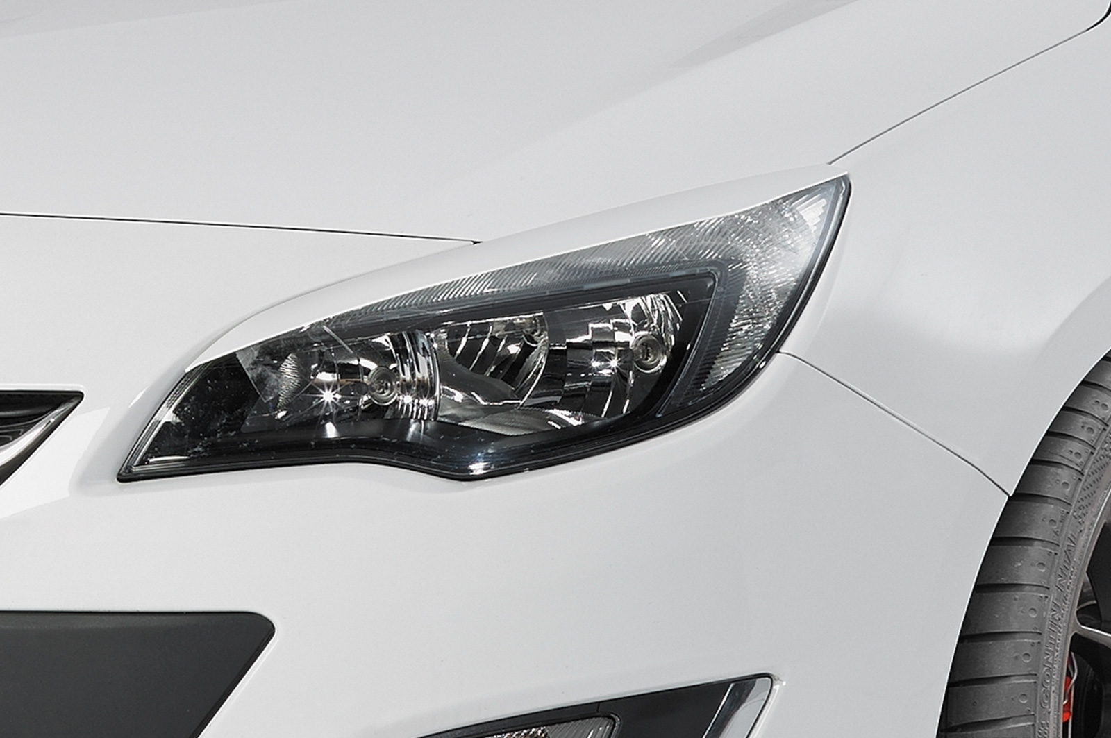 Paupières de phares avants (la paire) pour Opel Astra J toutes carrosseries (depuis 2009) - Fabriqué en ABS (à peindre)
