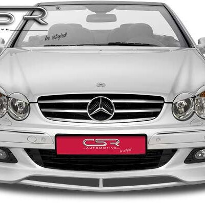 Paupières de phares avants (la paire) pour Mercedes Benz CLK 209 coupé / cabriolet (2002-2010) - Fabriqué en ABS (à peindre)