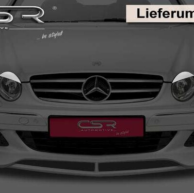 Paupières de phares avants (la paire) pour Mercedes Benz CLK 209 coupé / cabriolet (2002-2010) - Fabriqué en ABS (à peindre)