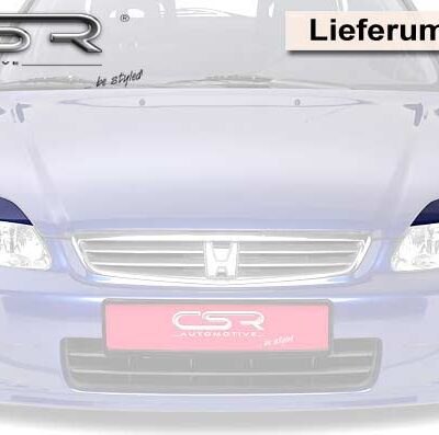 Paupières de phares avants (la paire) pour Honda Civic 6 hatchback / berline EJ / EK (3/99-2001) - Fabriqué en ABS (à peindre)