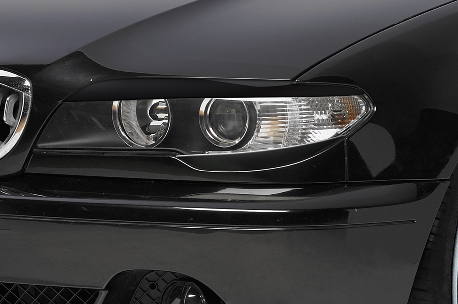 Paupières de phares avants (la paire) pour BMW Série 3 E46 coupé cabriolet (3/2003-2007) - Fabriqué en ABS (à peindre)