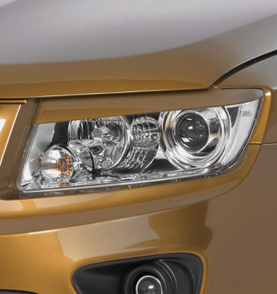 Paupières de phares avants (la paire) pour Jeep Compass toutes carrosseries (depuis 2011) - Fabriqué en ABS (à peindre)