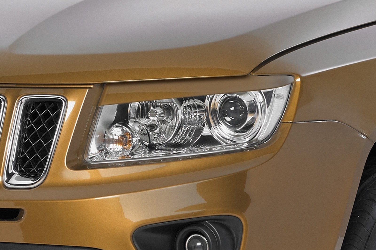 Paupières de phares avants (la paire) pour Jeep Compass toutes carrosseries (depuis 2011) - Fabriqué en ABS (à peindre)