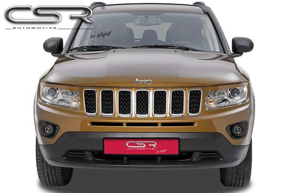 Paupières de phares avants (la paire) pour Jeep Compass toutes carrosseries (depuis 2011) - Fabriqué en ABS (à peindre)