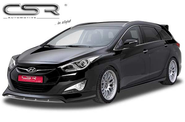 Paupières de phares avants (la paire) pour Hyundai I40 toutes carrosseries (préfacelift) (2011-05/2015) - Fabriqué en ABS (à peindre)