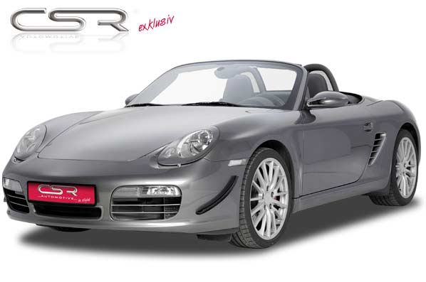 Paupières de phares avants (la paire) pour Porsche Boxster 987 / Cayman toutes carrosseries (2004-2009) - Fabriqué en ABS (à peindre)
