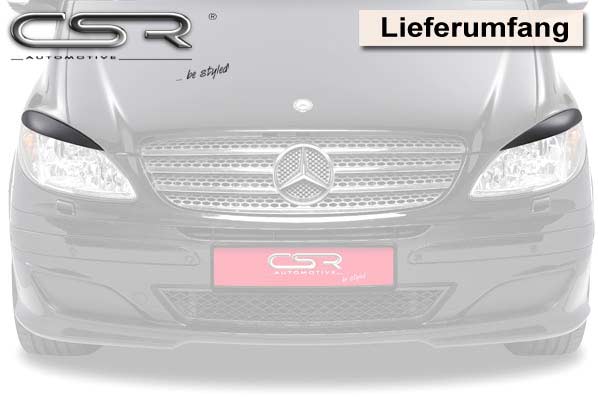 Paupières de phares avants (la paire) pour Mercedes Benz Viano / Vito W639 V639 toutes carrosseries (2003-11/2010) - Fabriqué en ABS (à peindre)