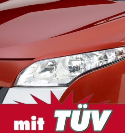 Paupières de phares avants (la paire) pour Renault Megane toutes carrosseries (2008-1/2014) - Fabriqué en ABS (à peindre)