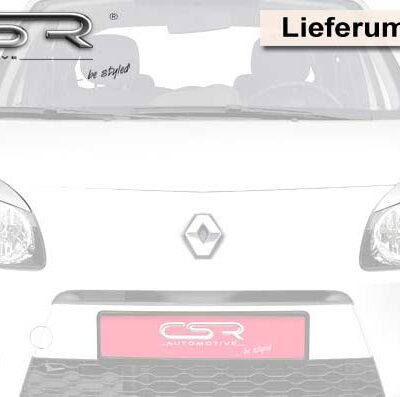 Paupières de phares avants (la paire) pour Renault Twingo toutes carrosseries (2007-2012) - Fabriqué en ABS (à peindre)