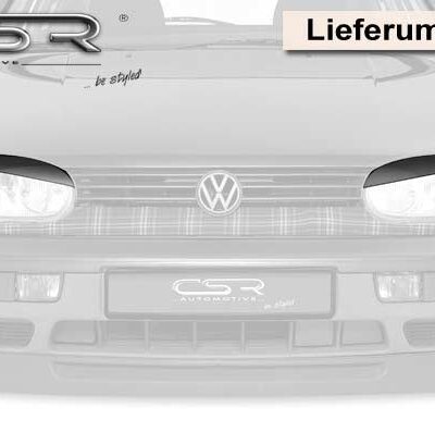 Paupières de phares avants (la paire) pour VW Golf 3 toutes carrosseries (1991-1997) - Fabriqué en ABS (à peindre)