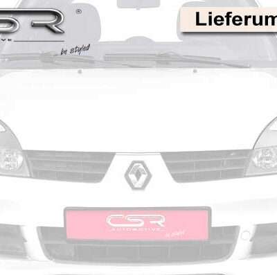 Paupières de phares avants (la paire) pour Renault Clio 2 / B toutes carrosseries (6/2001-2012) - Fabriqué en ABS (à peindre)