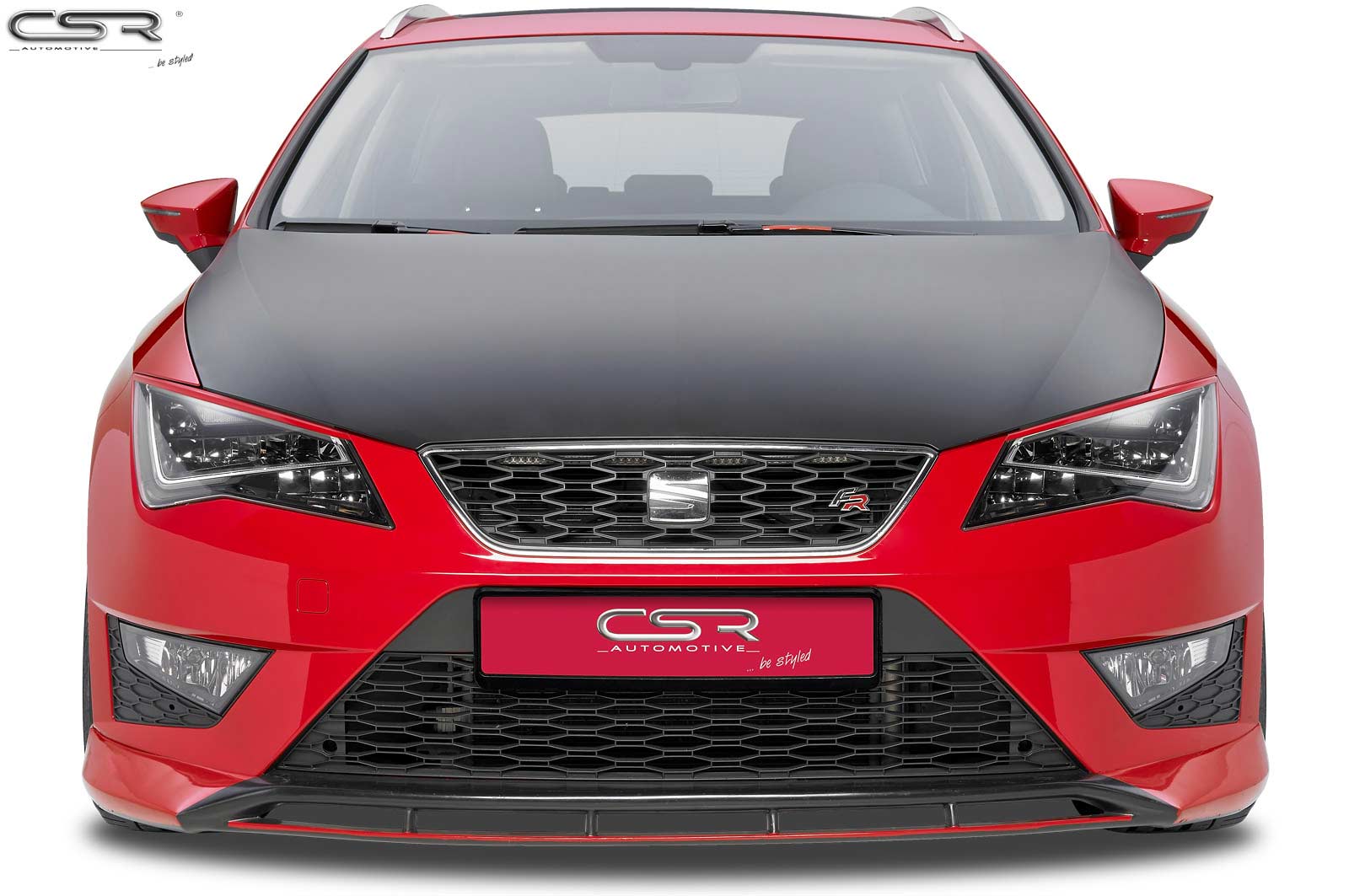 Paupières de phares avants (la paire) pour Seat Leon 3 toutes carrosseries (depuis 11/2012) - Fabriqué en ABS (à peindre)