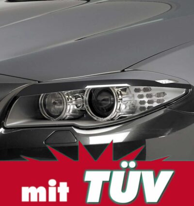 Paupières de phares avants (la paire) pour BMW Série 5 F10 toutes carrosseries (1/2010-7/2013) - Fabriqué en ABS (à peindre)