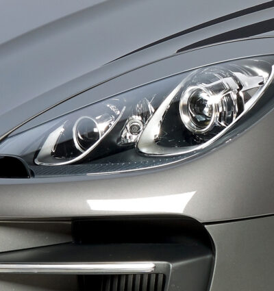 Paupières de phares avants (la paire) pour Porsche Macan toutes carrosseries (depuis 2014) - Fabriqué en ABS (à peindre)