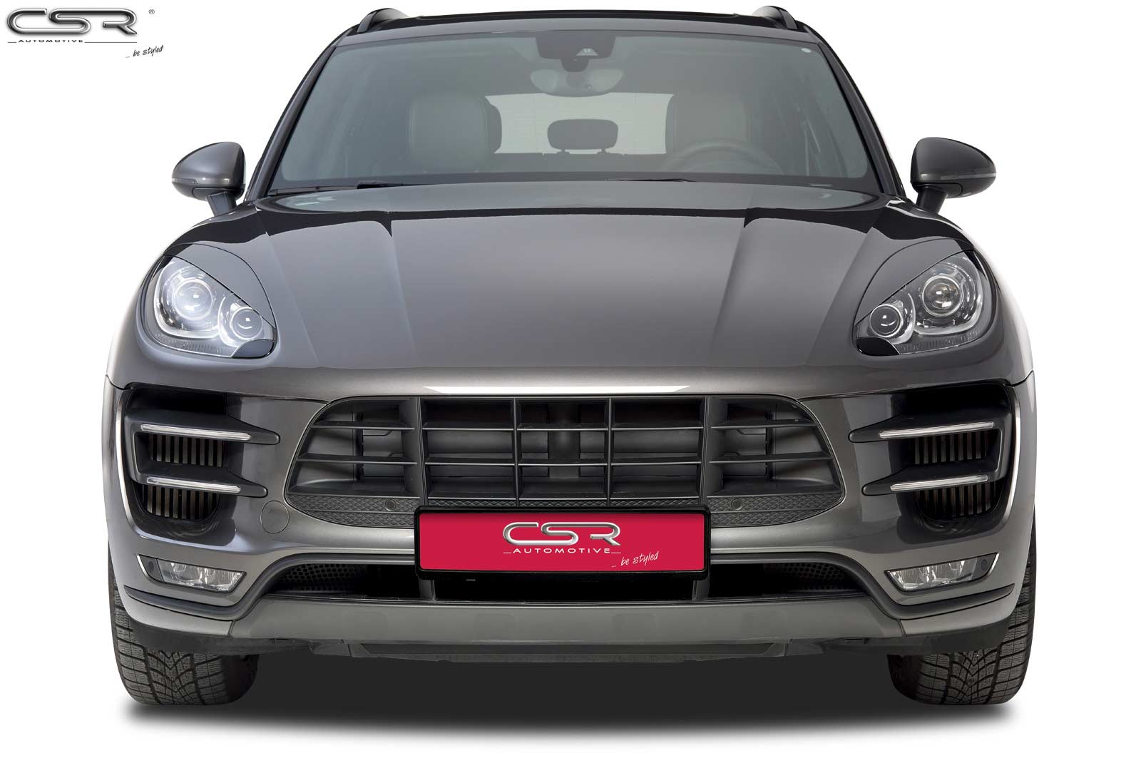 Paupières de phares avants (la paire) pour Porsche Macan toutes carrosseries (depuis 2014) - Fabriqué en ABS (à peindre)