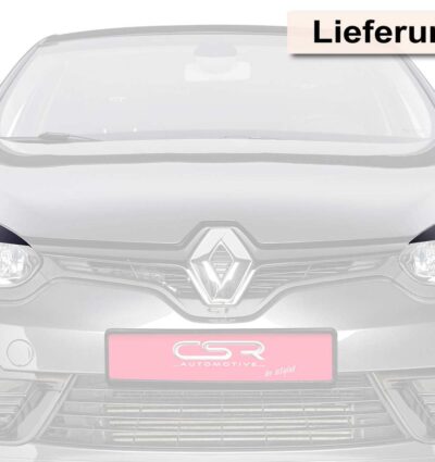 Paupières de phares avants (la paire) pour Renault Megane III toutes carrosseries (depuis 01/2014) - Fabriqué en ABS (à peindre)