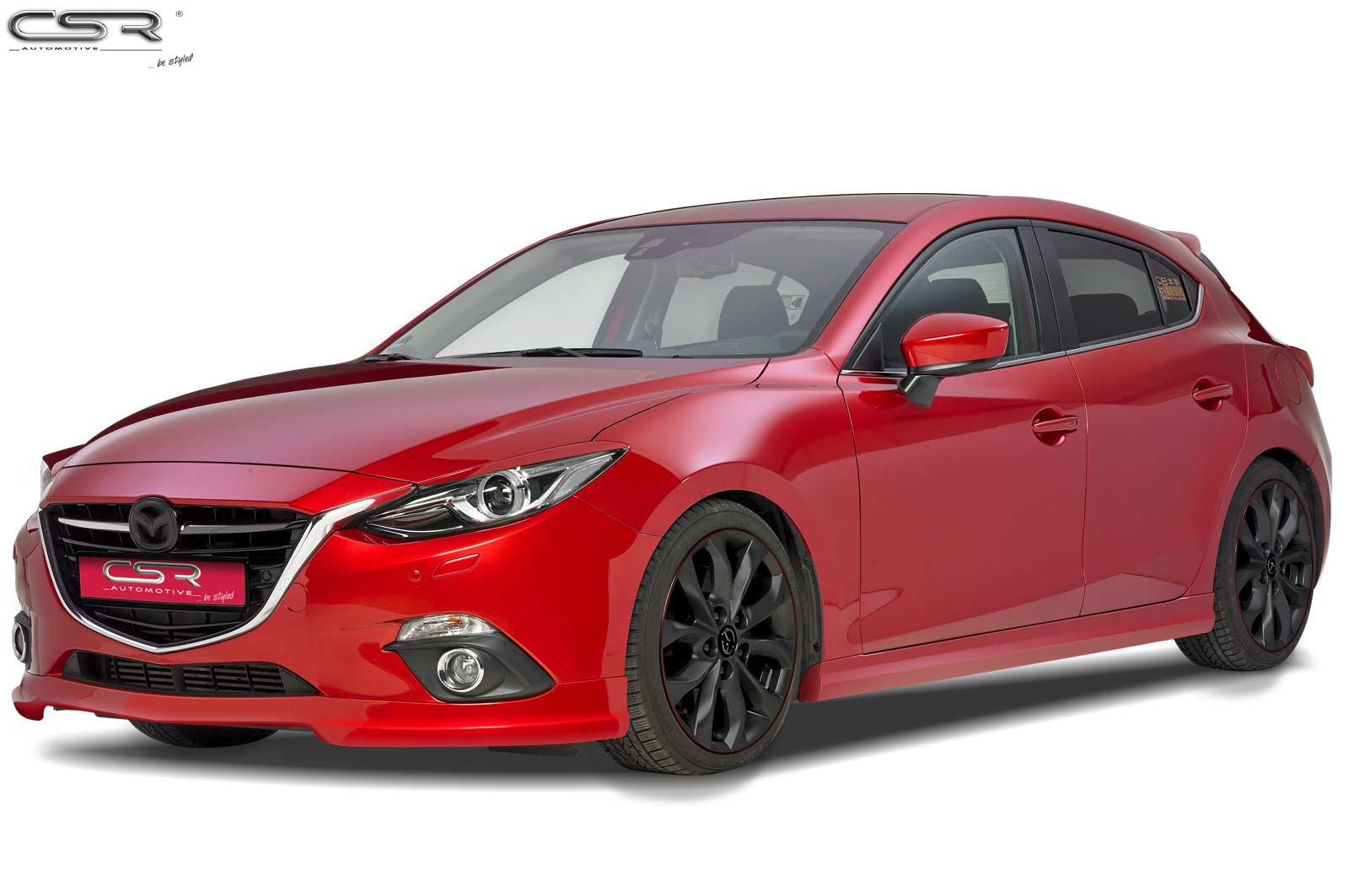 Paupières de phares avants (la paire) pour Mazda 3 Typ BM toutes carrosseries (09/2013-02/2017) - Fabriqué en ABS (à peindre)