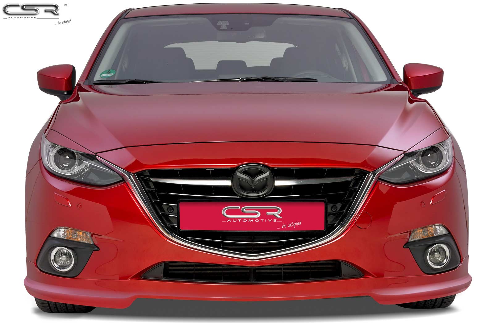 Paupières de phares avants (la paire) pour Mazda 3 Typ BM toutes carrosseries (09/2013-02/2017) - Fabriqué en ABS (à peindre)
