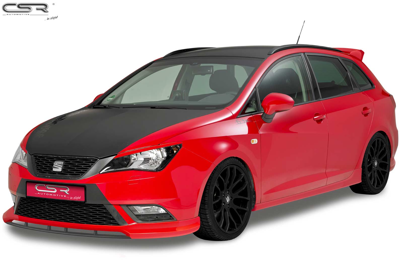 Paupières de phares avants (la paire) pour Seat Ibiza 6J toutes carrosseries (4/2012-2015) - Fabriqué en ABS (à peindre)