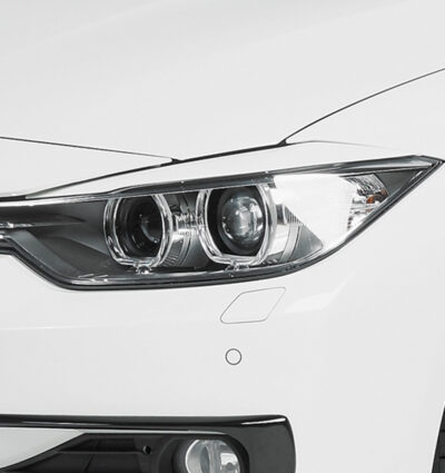 Paupières de phares avants (la paire) pour BMW Série 3 F30 F31 berline / break (10/2011-7/2015) - Fabriqué en ABS (à peindre)