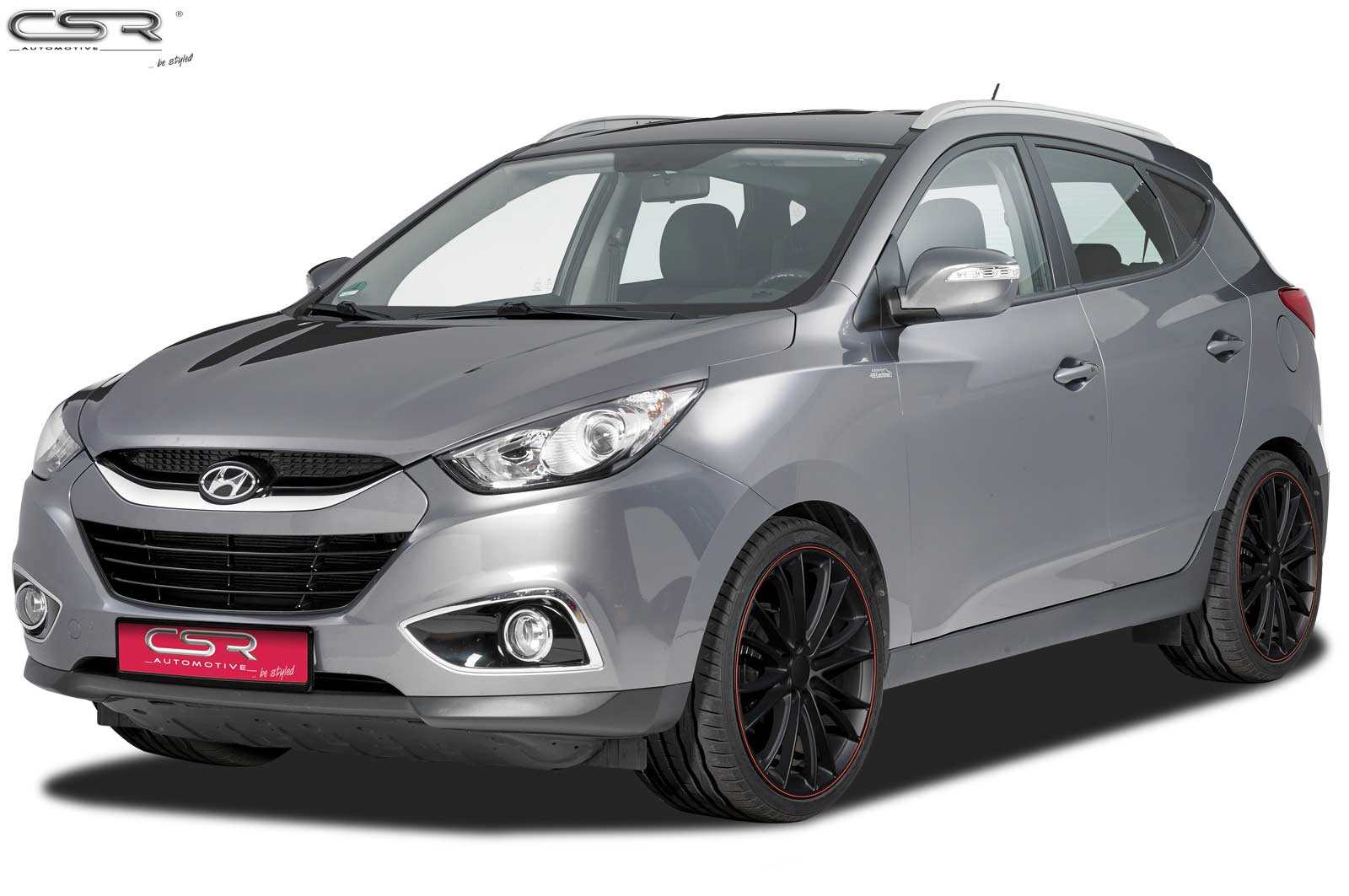Paupières de phares avants (la paire) pour Hyundai IX35 toutes carrosseries (2009-7/2015) - Fabriqué en ABS (à peindre)