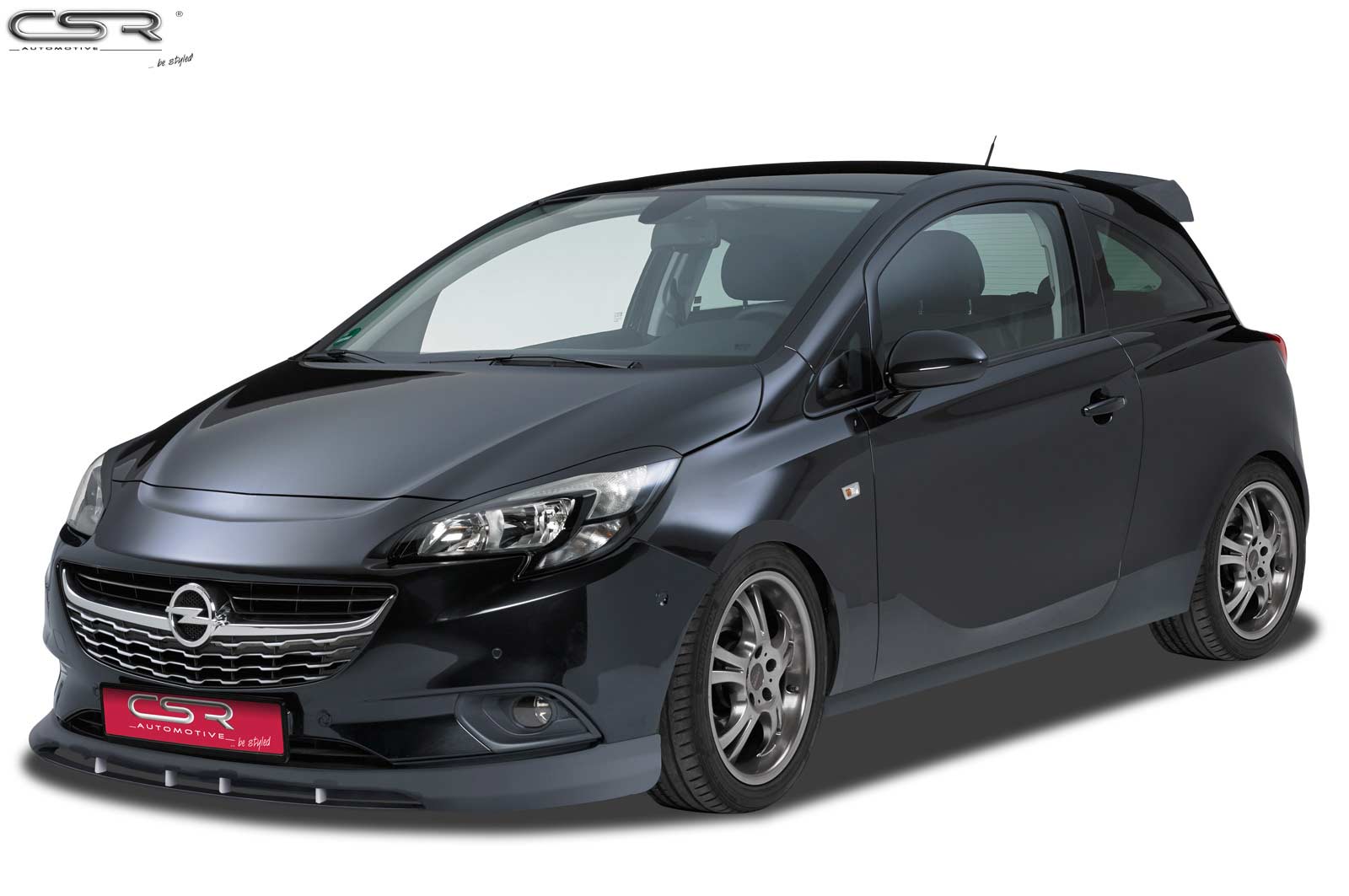 Paupières de phares avants (la paire) pour Opel Corsa E toutes carrosseries (depuis 11/2014) - Fabriqué en ABS (à peindre)