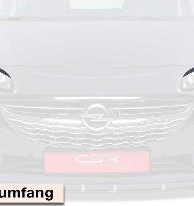 Paupières de phares avants (la paire) pour Opel Corsa E toutes carrosseries (depuis 11/2014) - Fabriqué en ABS (à peindre)