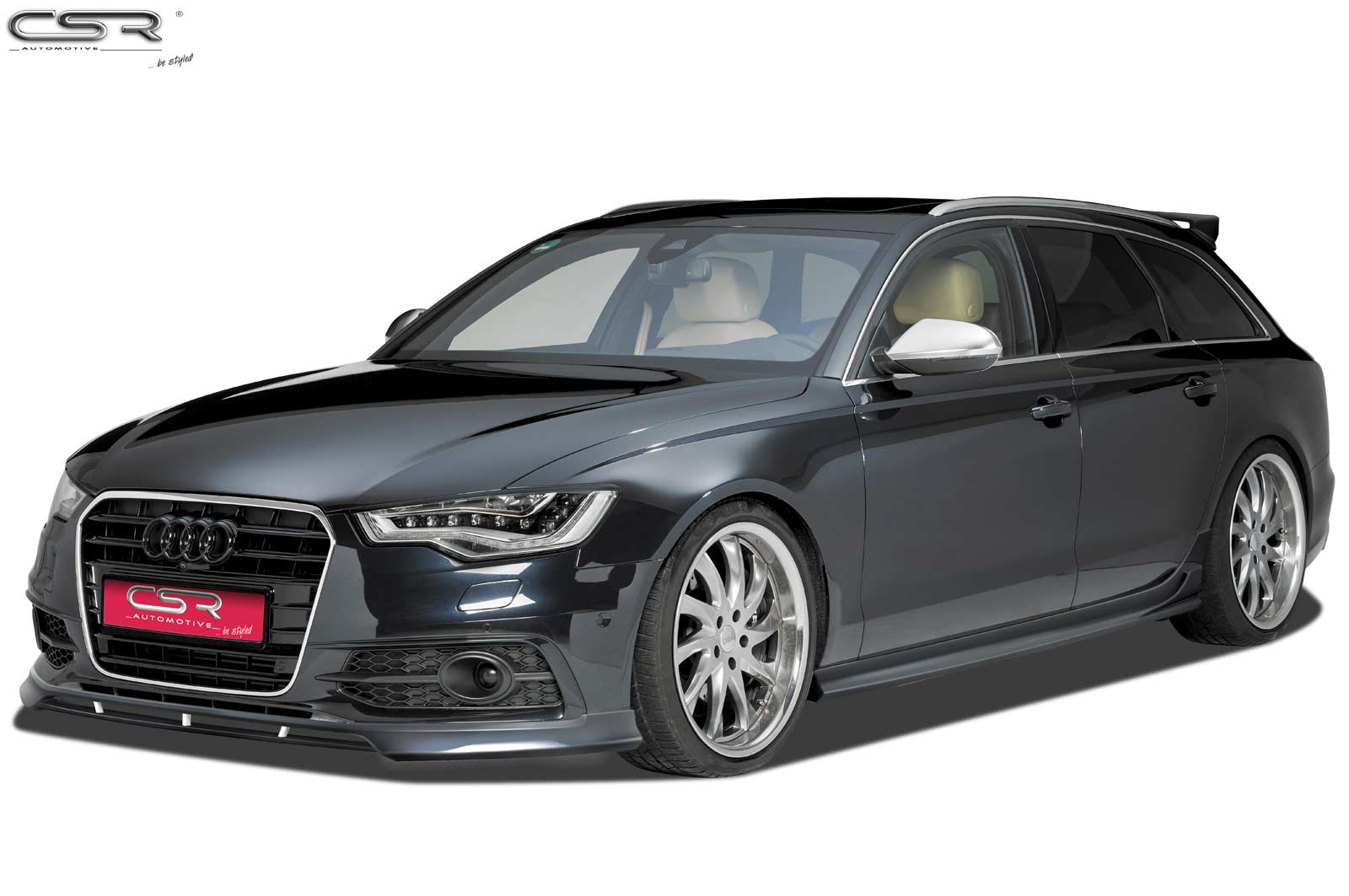 Paupières de phares avants (la paire) pour Audi A6 4G C7 toutes carrosseries (depuis 04/2011) - Fabriqué en ABS (à peindre)