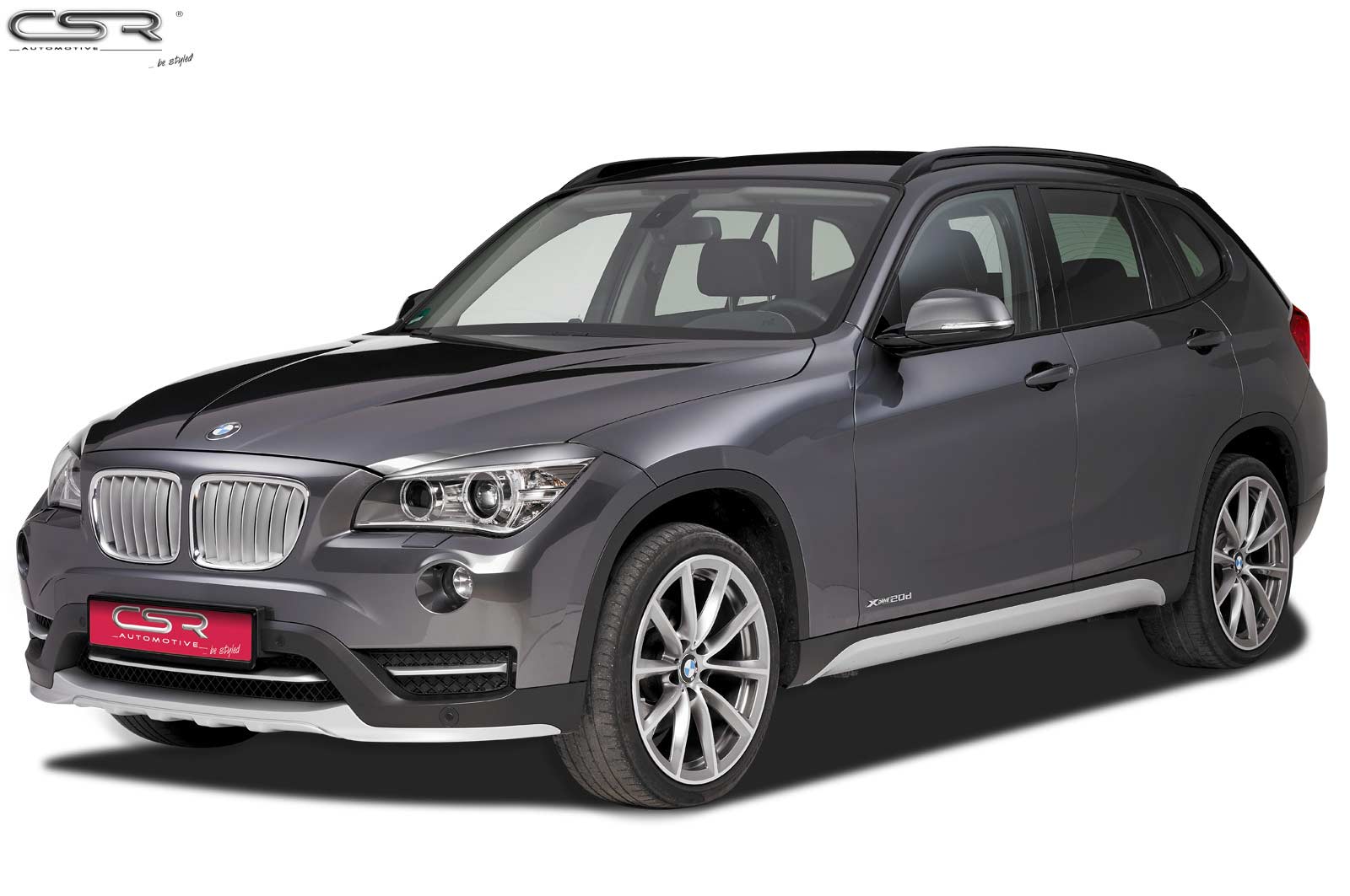 Paupières de phares avants (la paire) pour BMW X1 E84 LCI toutes carrosseries (7/2012-5/2015) - Fabriqué en ABS (à peindre)