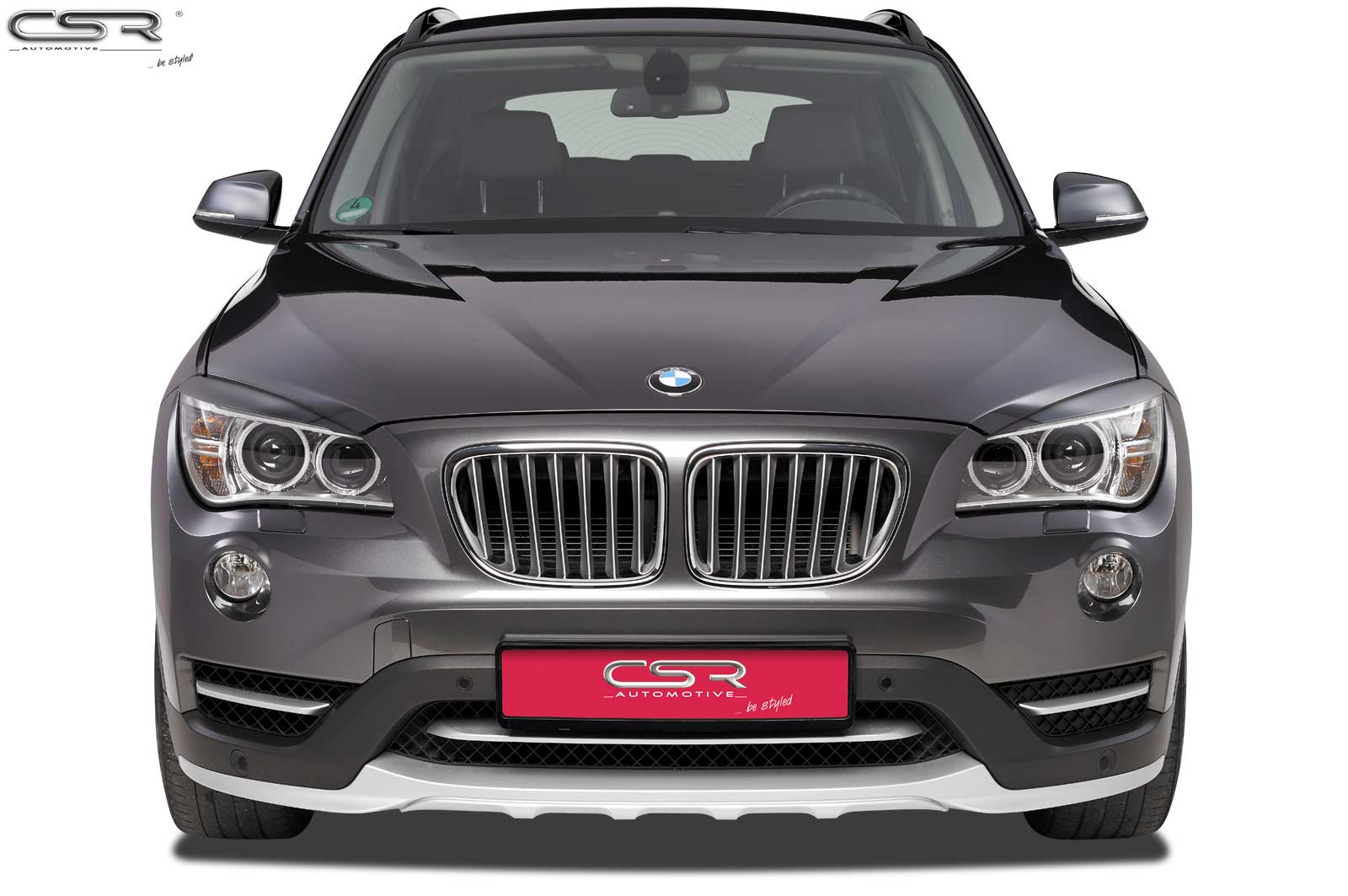 Paupières de phares avants (la paire) pour BMW X1 E84 LCI toutes carrosseries (7/2012-5/2015) - Fabriqué en ABS (à peindre)