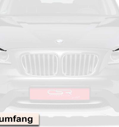 Paupières de phares avants (la paire) pour BMW X1 E84 LCI toutes carrosseries (7/2012-5/2015) - Fabriqué en ABS (à peindre)