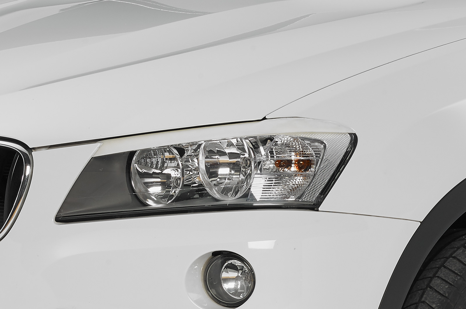 Paupières de phares avants (la paire) pour BMW X3 F25 toutes carrosseries (11/2010-05/2014) - Fabriqué en ABS (à peindre)
