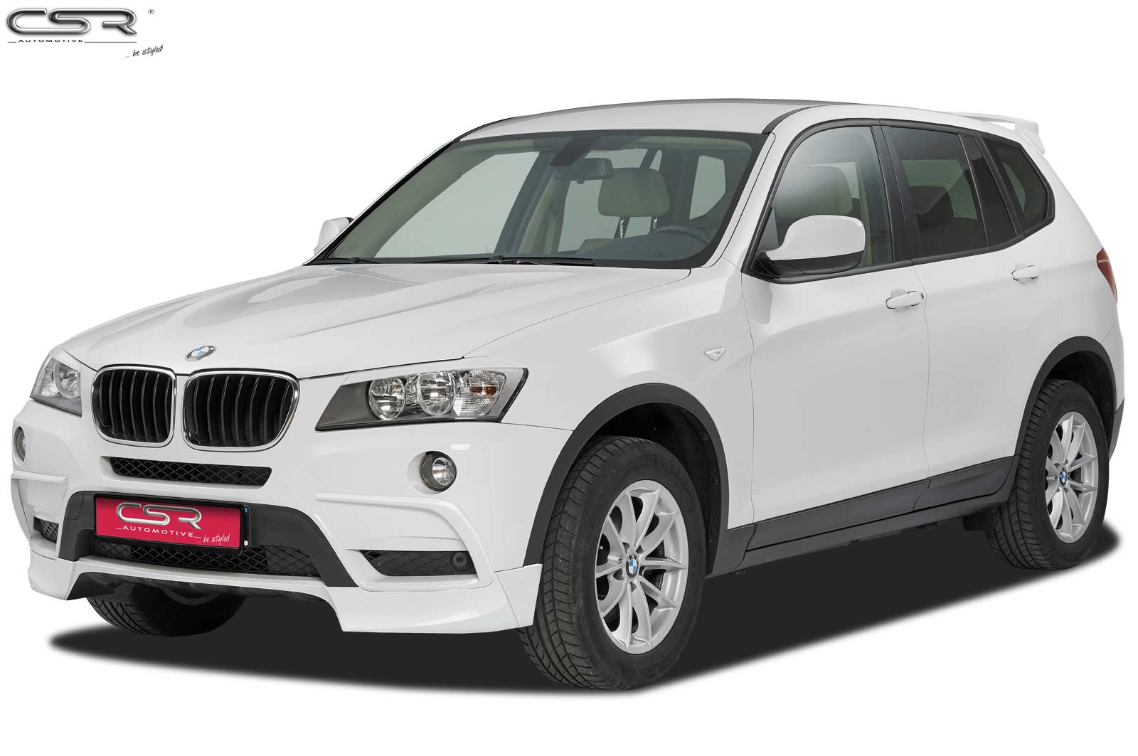 Paupières de phares avants (la paire) pour BMW X3 F25 toutes carrosseries (11/2010-05/2014) - Fabriqué en ABS (à peindre)