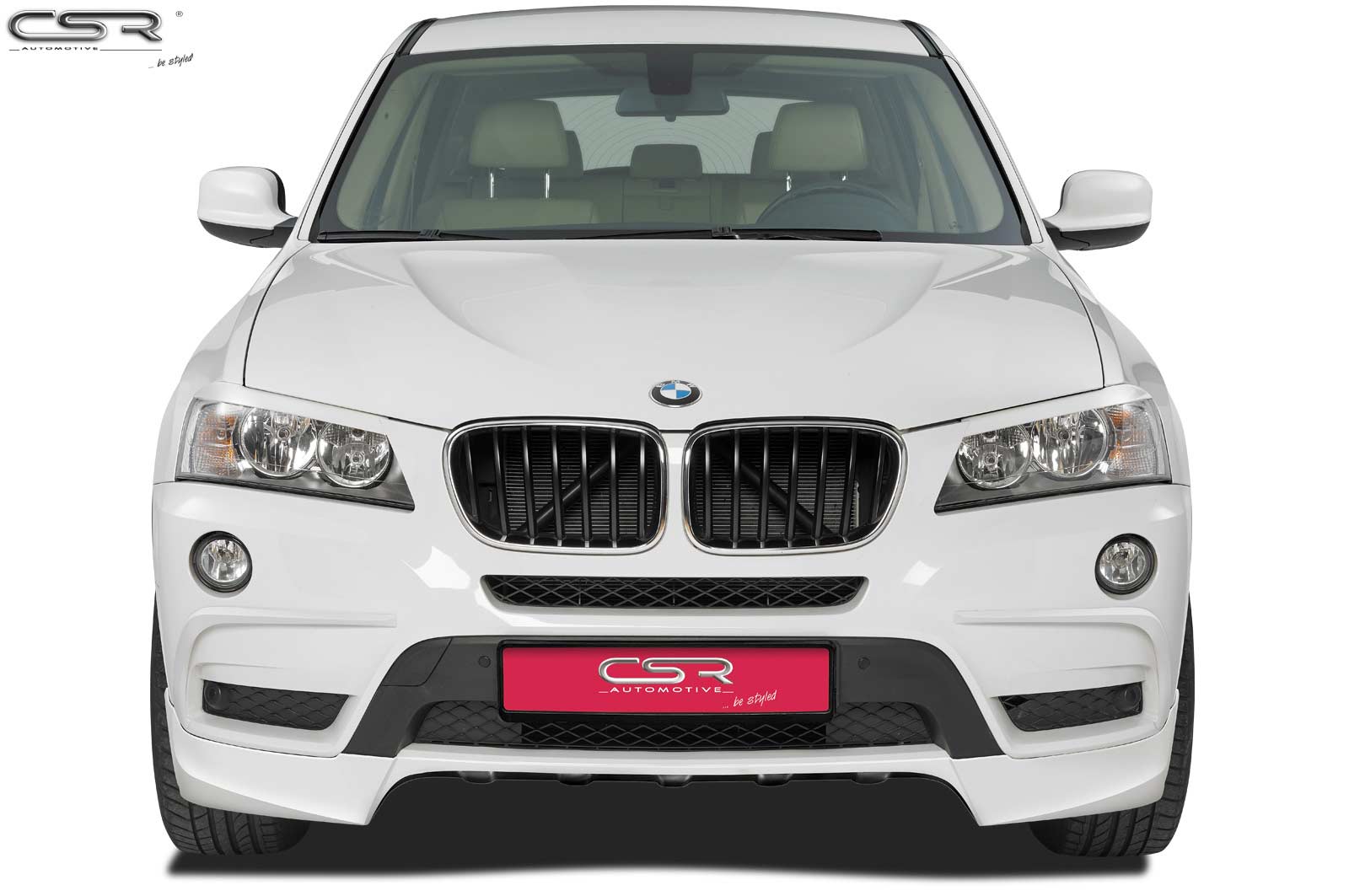 Paupières de phares avants (la paire) pour BMW X3 F25 toutes carrosseries (11/2010-05/2014) - Fabriqué en ABS (à peindre)
