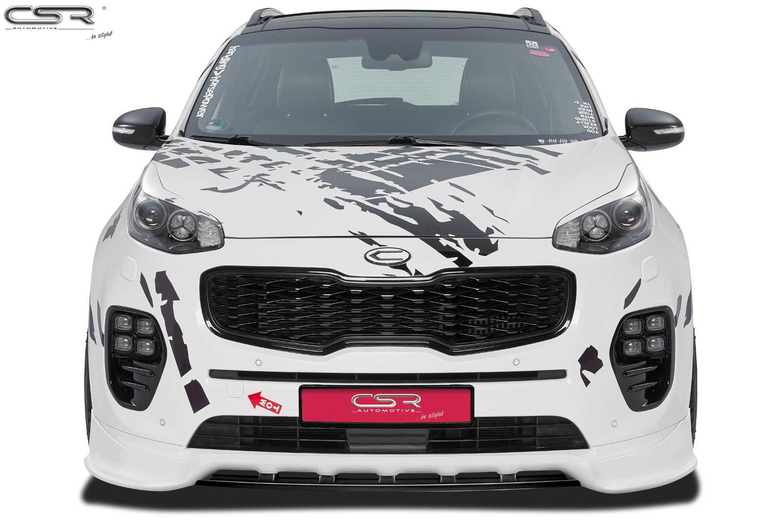 Paupières de phares avants (la paire) pour Kia Sporage QL toutes carrosseries (depuis 2015) - Fabriqué en ABS (à peindre)