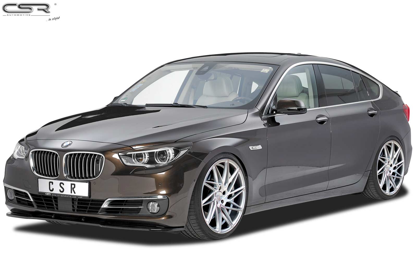 Paupières de phares avants (la paire) pour BMW Série 5 GT F07 toutes carrosseries (2009-2016) - Fabriqué en ABS (à peindre)
