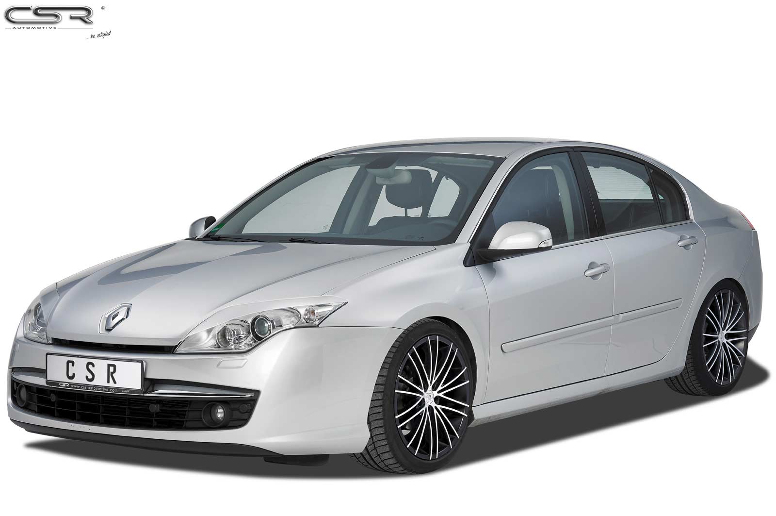 Paupières de phares avants (la paire) pour Renault Laguna 3 (2007-2015) - Fabriqué en ABS (à peindre)