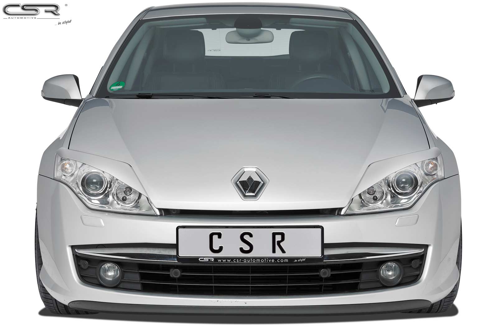 Paupières de phares avants (la paire) pour Renault Laguna 3 (2007-2015) - Fabriqué en ABS (à peindre)