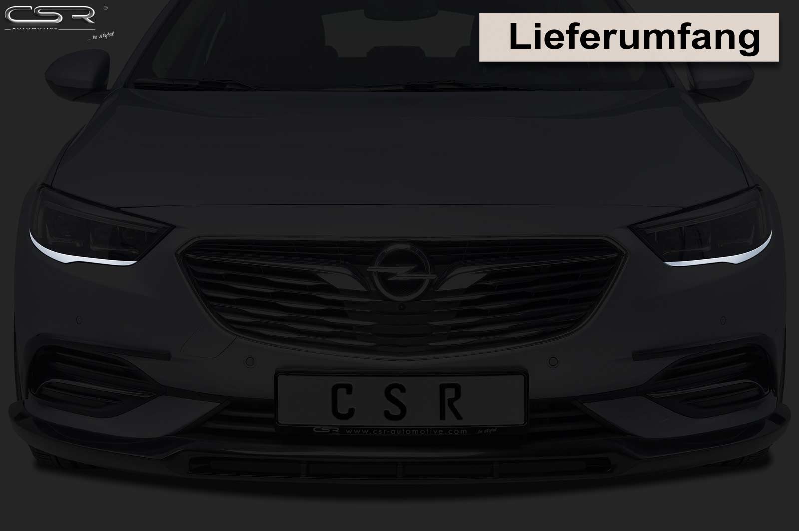 Paupières de phares avants (la paire) pour Opel Insignia B toutes carrosseries (depuis 2017) - Fabriqué en ABS (à peindre)