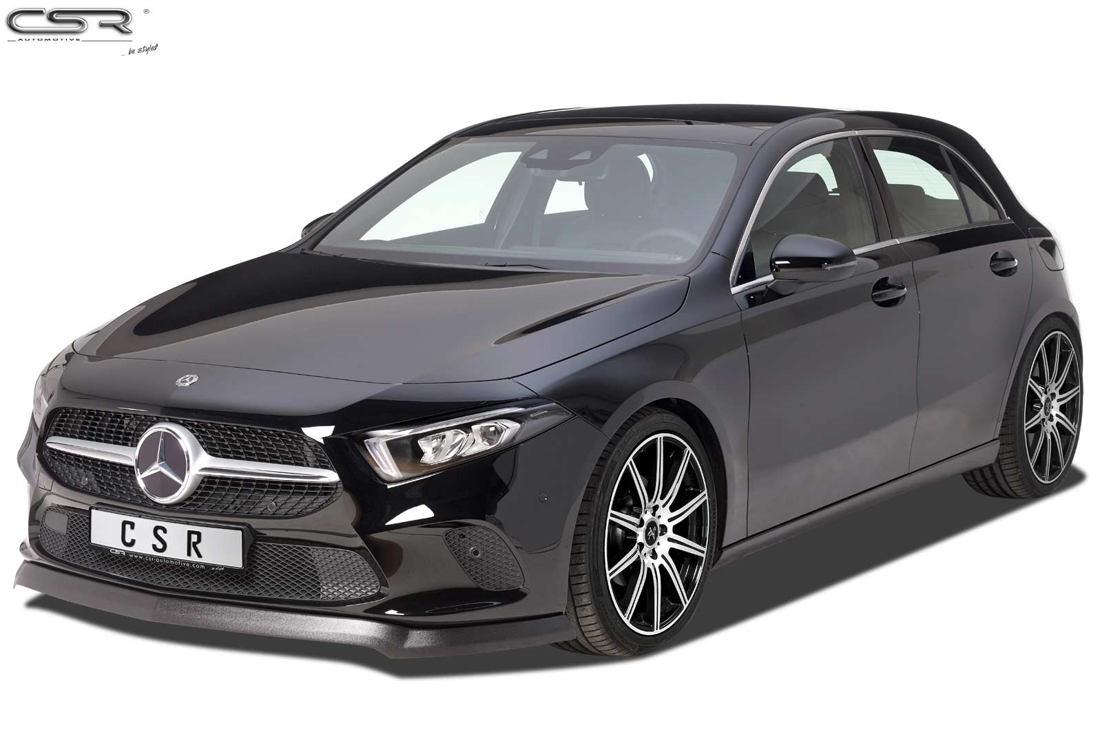 Paupières de phares avants (la paire) pour Mercedes Benz Classe A W177 (depuis 2018) - Fabriqué en ABS (à peindre)