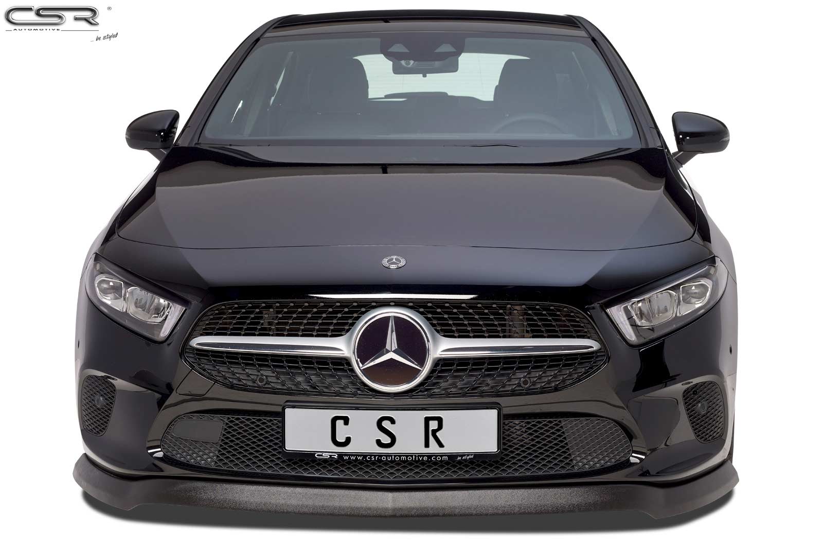 Paupières de phares avants (la paire) pour Mercedes Benz Classe A W177 (depuis 2018) - Fabriqué en ABS (à peindre)