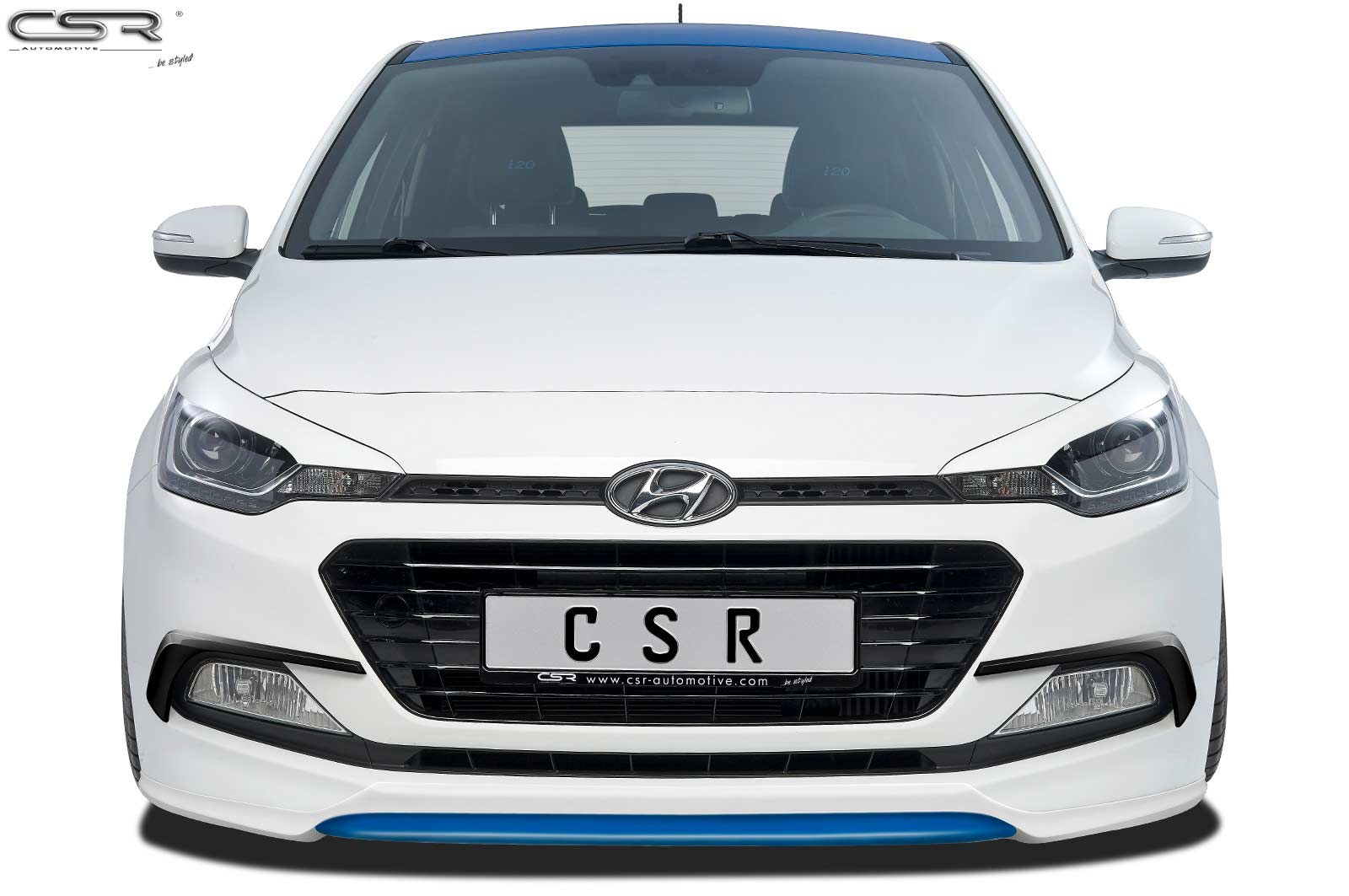 Paupières de phares avants (la paire) pour Hyundai I20 GB toutes carrosseries (depuis 2014) - Fabriqué en ABS (à peindre)