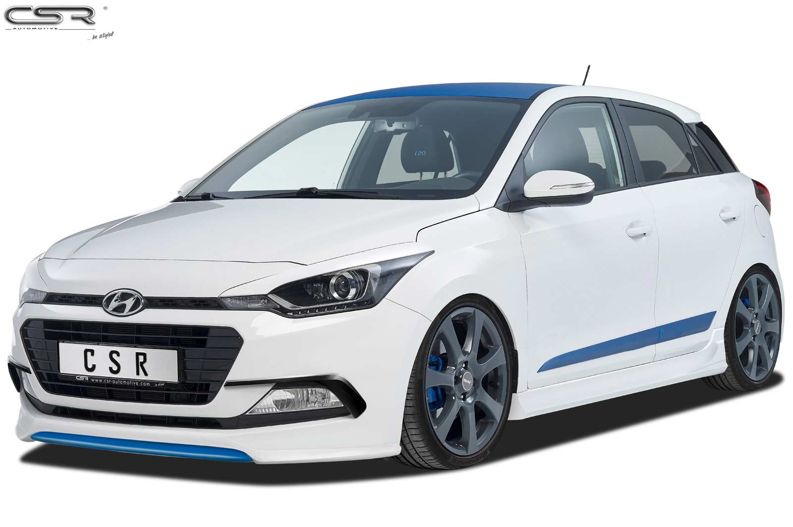 Paupières de phares avants (la paire) pour Hyundai I20 GB toutes carrosseries (depuis 2014) - Fabriqué en ABS (à peindre)