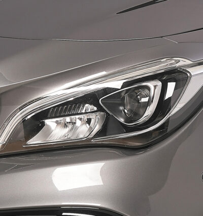 Paupières de phares avants (la paire) pour Mercedes Benz CLA X117 C117 toutes carrosseries (01/2013-2018) - Fabriqué en ABS (à peindre)