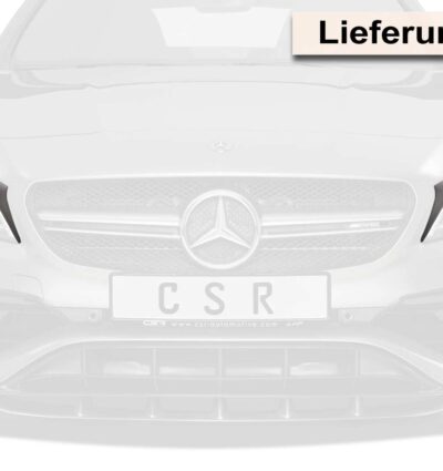 Paupières de phares avants (la paire) pour Mercedes Benz CLA X117 C117 toutes carrosseries (01/2013-2018) - Fabriqué en ABS glossy (Noir brillant)