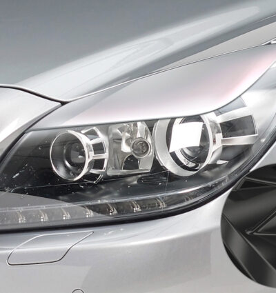 Paupières de phares avants (la paire) pour Mercedes Benz SLK SLC R172 toutes carrosseries (depuis 03/2011) - Fabriqué en ABS glossy (Noir brillant)